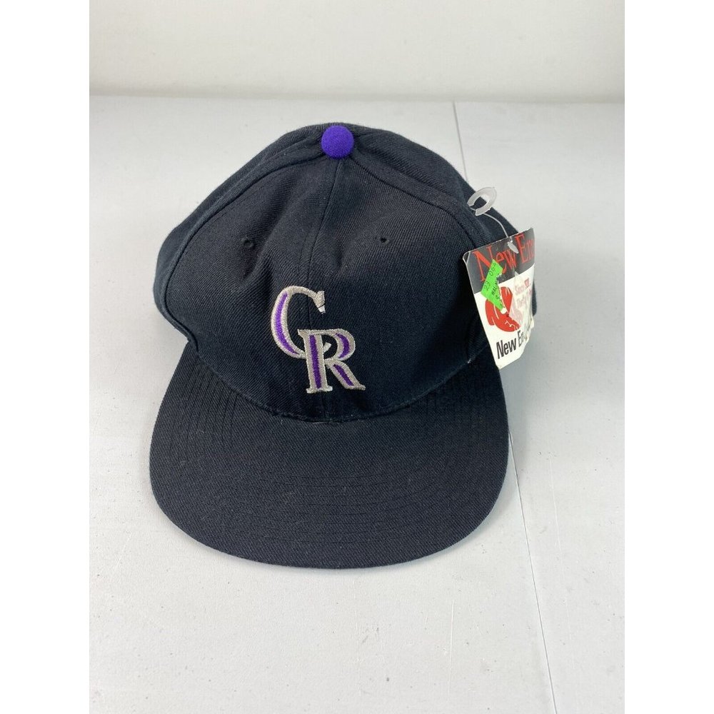New Era MLB Colorado Rockies Pro Model Vintage Black Hat Sz Med Large